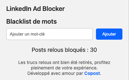 LinkedIn Ad Blocker  from Chrome web store to be run with OffiDocs Chromium online