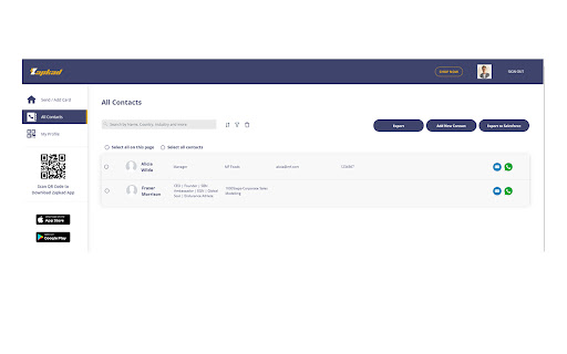 LinkedIn add to Zapkad  from Chrome web store to be run with OffiDocs Chromium online