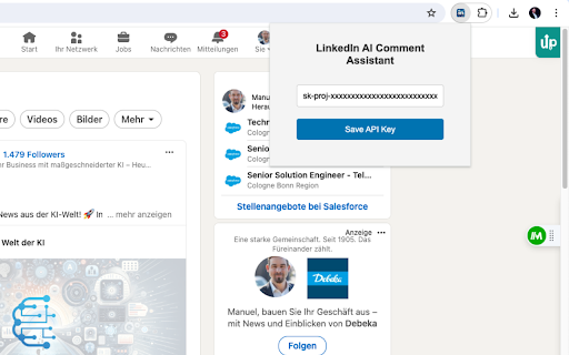 LinkedIn AI Comment Assistant  from Chrome web store to be run with OffiDocs Chromium online