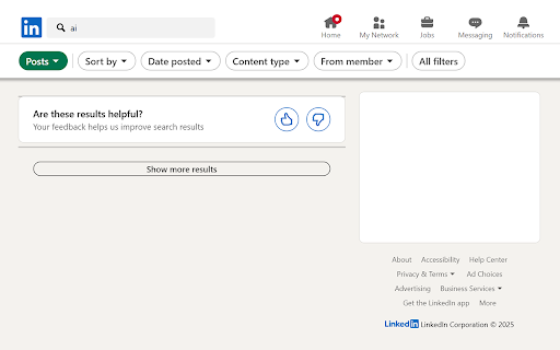 LinkedIn AI Post Blocker  from Chrome web store to be run with OffiDocs Chromium online