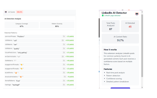 LinkedIn AI Post Detector  from Chrome web store to be run with OffiDocs Chromium online