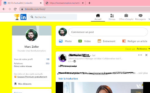Linkedin Automate  from Chrome web store to be run with OffiDocs Chromium online