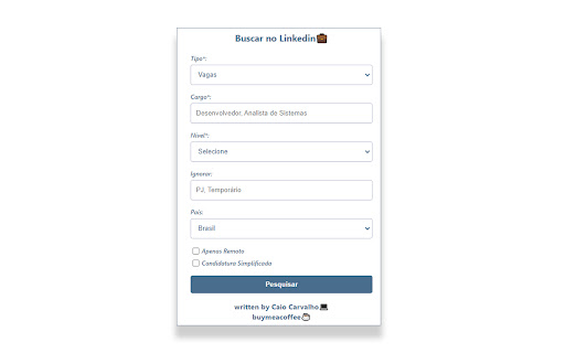 Linkedin Boolean Search  from Chrome web store to be run with OffiDocs Chromium online