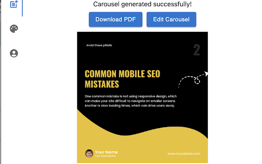 Linkedin Carousel Generator by Makemybrand  from Chrome web store to be run with OffiDocs Chromium online