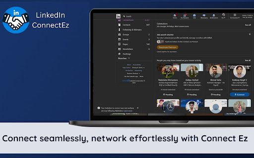 LinkedIn ConnectEz  from Chrome web store to be run with OffiDocs Chromium online
