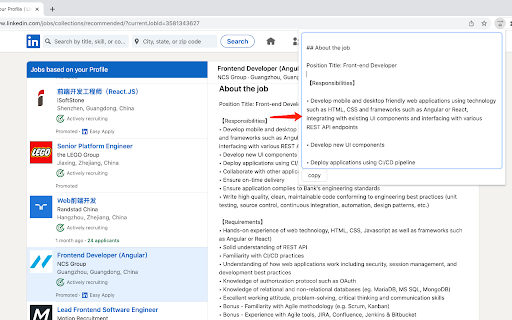 Linkedin export  from Chrome web store to be run with OffiDocs Chromium online
