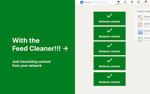 LinkedIn Feed Cleaner  from Chrome web store to be run with OffiDocs Chromium online