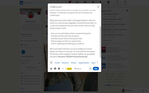 LinkedIn GPT Pro  from Chrome web store to be run with OffiDocs Chromium online