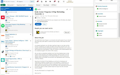 LinkedIn Job Analyzer  from Chrome web store to be run with OffiDocs Chromium online