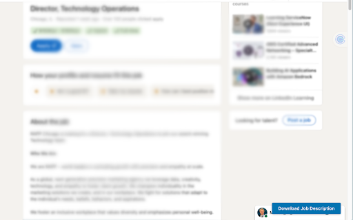 LinkedIn Job Downloader  from Chrome web store to be run with OffiDocs Chromium online