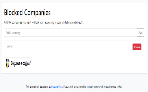 LinkedIn Job Hider  from Chrome web store to be run with OffiDocs Chromium online