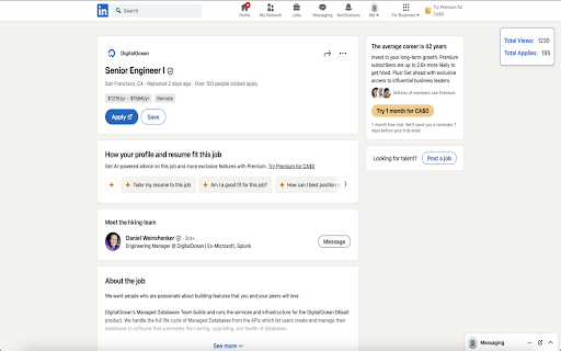 LinkedIn Job Stats Viewer  from Chrome web store to be run with OffiDocs Chromium online