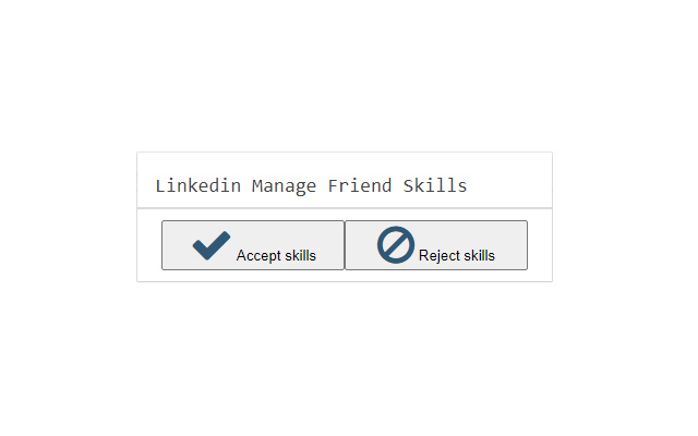 Linkedin Manage Friend Skills  from Chrome web store to be run with OffiDocs Chromium online