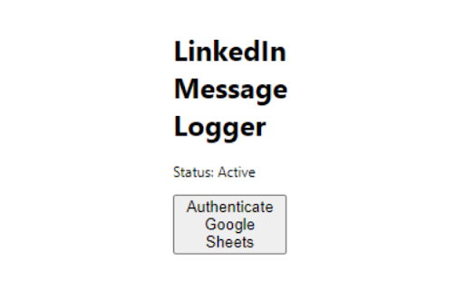 LinkedIn Message Logger  from Chrome web store to be run with OffiDocs Chromium online