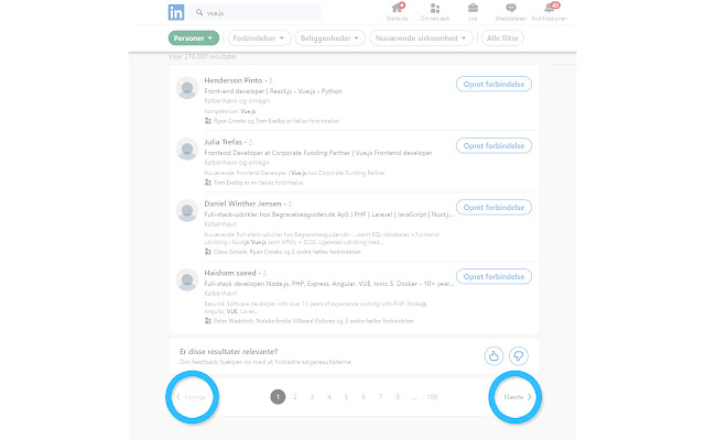 LinkedIn, Next and Previous shortcuts  from Chrome web store to be run with OffiDocs Chromium online
