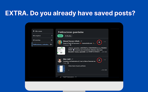 LinkedIn Organizer  from Chrome web store to be run with OffiDocs Chromium online