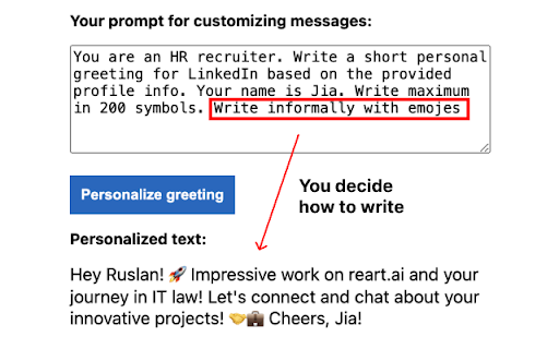 Linkedin Personalized Invitations AI  from Chrome web store to be run with OffiDocs Chromium online
