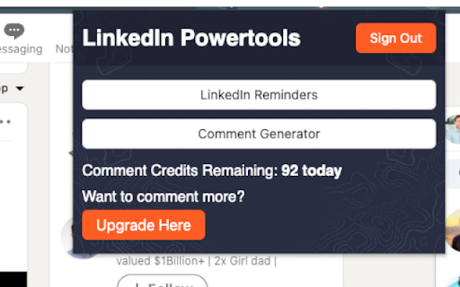 Linkedin Powertools  from Chrome web store to be run with OffiDocs Chromium online