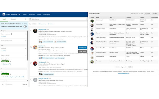 LinkedIn Profile Exporter  from Chrome web store to be run with OffiDocs Chromium online
