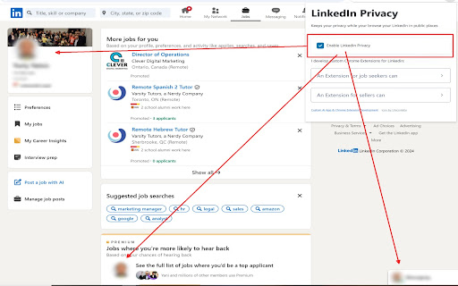 LinkedIn Profile Privacy Shield  from Chrome web store to be run with OffiDocs Chromium online LinkedIn Profile Privacy Shield  from Chrome web store to be run with OffiDocs Chromium online