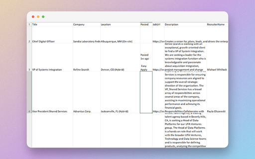 LinkedIn Saved Jobs Extractor  from Chrome web store to be run with OffiDocs Chromium online