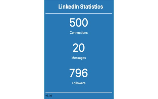 LinkedIn Stats  from Chrome web store to be run with OffiDocs Chromium online