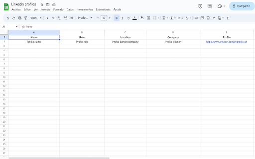 Linkedin to Google Sheets  from Chrome web store to be run with OffiDocs Chromium online