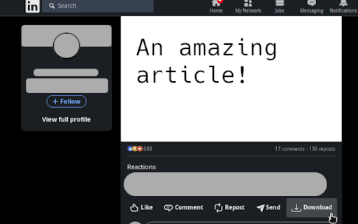 Linkedin Tools  from Chrome web store to be run with OffiDocs Chromium online
