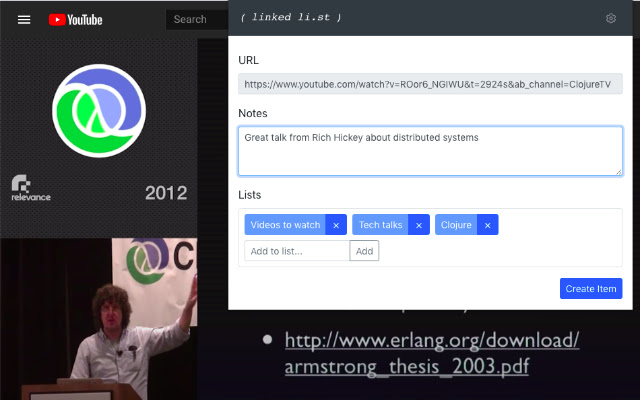 Linked List  from Chrome web store to be run with OffiDocs Chromium online