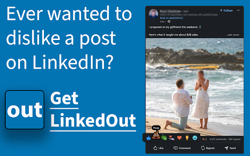 LinkedOut Dislikes for LinkedIn™  from Chrome web store to be run with OffiDocs Chromium online