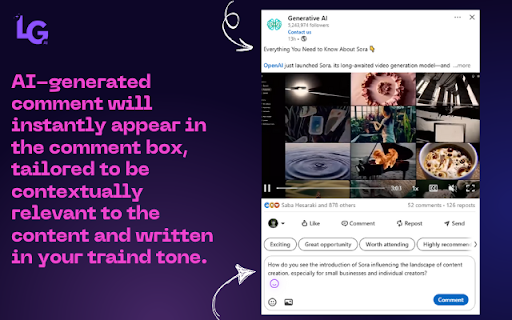 LinkGenie AI  from Chrome web store to be run with OffiDocs Chromium online