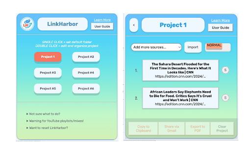 LinkHarbor  from Chrome web store to be run with OffiDocs Chromium online