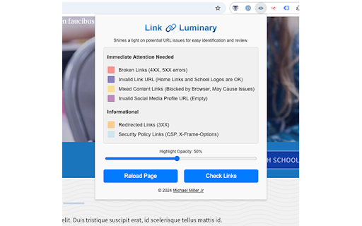 Link Luminary  from Chrome web store to be run with OffiDocs Chromium online