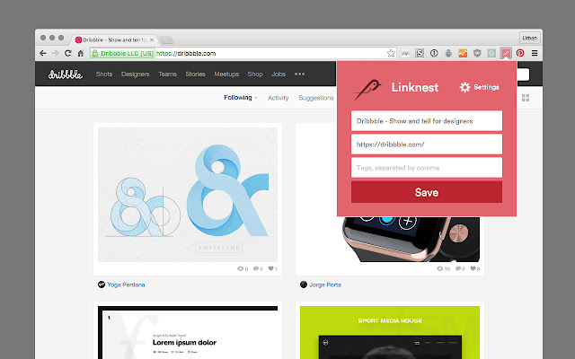 Linknest  from Chrome web store to be run with OffiDocs Chromium online