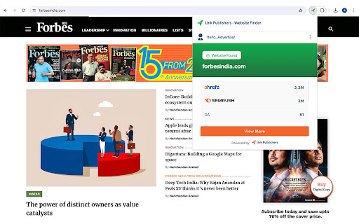 Link Publishers Website Finder  from Chrome web store to be run with OffiDocs Chromium online