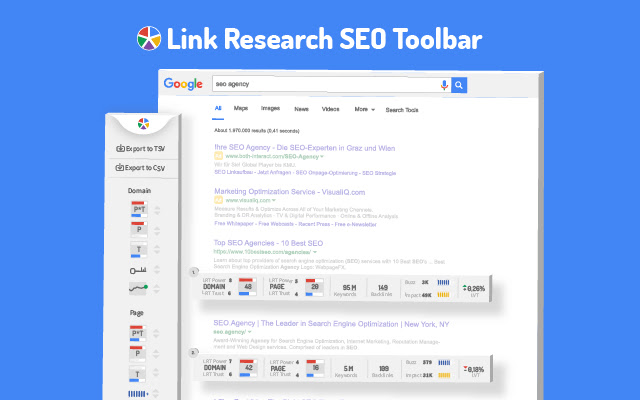 Link Research SEO Toolbar  from Chrome web store to be run with OffiDocs Chromium online