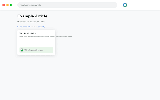 LinkSense Smart Link Preview  Security  from Chrome web store to be run with OffiDocs Chromium online