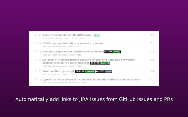 Links for GitHub  Jira  from Chrome web store to be run with OffiDocs Chromium online