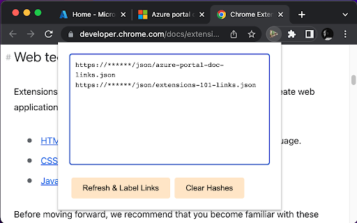 Links Labeler  from Chrome web store to be run with OffiDocs Chromium online