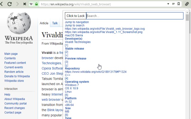 Links Panel  from Chrome web store to be run with OffiDocs Chromium online