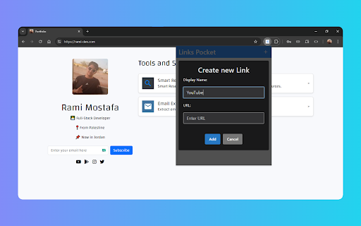 Links Pocket find your links in handy way  from Chrome web store to be run with OffiDocs Chromium online