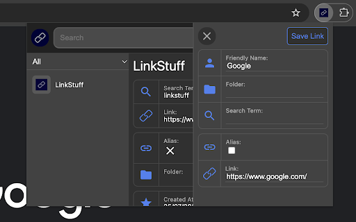LinkStuff  from Chrome web store to be run with OffiDocs Chromium online
