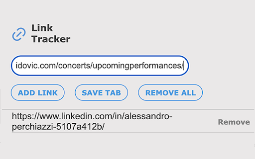 Link tracker  from Chrome web store to be run with OffiDocs Chromium online