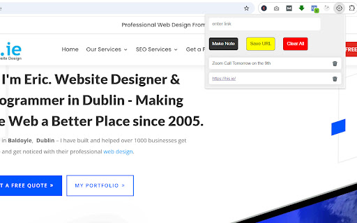 LinkTracker Extension  from Chrome web store to be run with OffiDocs Chromium online