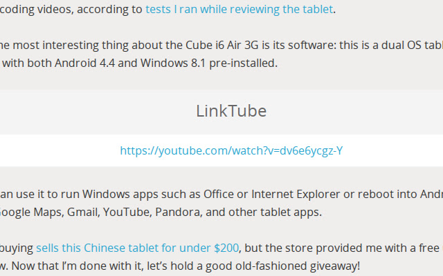 LinkTube  from Chrome web store to be run with OffiDocs Chromium online