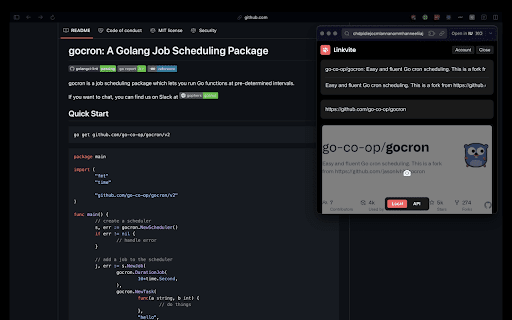 Linkvite  from Chrome web store to be run with OffiDocs Chromium online