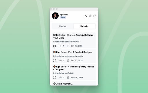 Linkwizz Advanced URL Shortener  from Chrome web store to be run with OffiDocs Chromium online