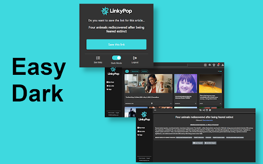 LinkyPop  from Chrome web store to be run with OffiDocs Chromium online