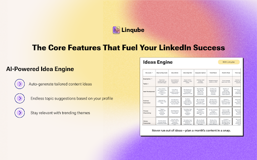 Linqube  from Chrome web store to be run with OffiDocs Chromium online