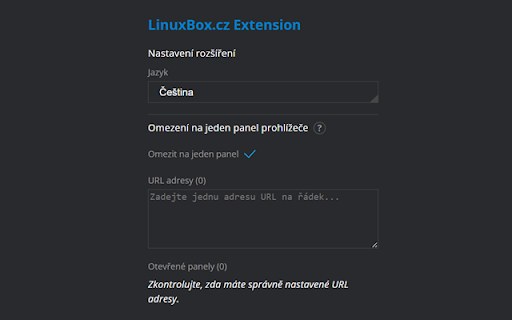 LinuxBox.cz Extension  from Chrome web store to be run with OffiDocs Chromium online
